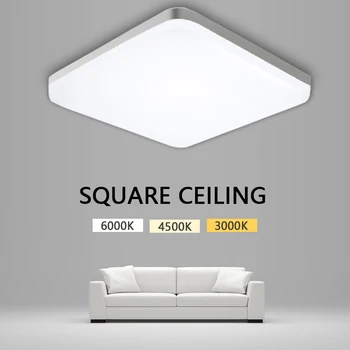  LED Lampă de Plafon AC85-265V 48W 36W 24W 18W Lumina Naturala Ultra Subțire Panou Modern Spoturi Living Interior Pentru Dormitor Fixtur