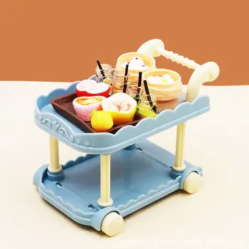 Mini Bucătărie Cărucioare Cărucioare Miniatură Băutură Alimente Restaurant Juca Mobilier Casa Jucării Pentru Barbie Ob11 1/12 Păpuși Accesorii