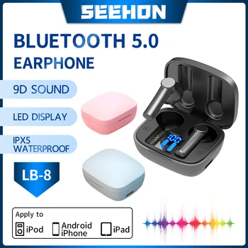  TWS LB-8 Surround Sound HiFi WirelessEarphones Bluetooth 5.0 Impermeabil Căști de Anulare a Zgomotului de Control Tactil Muzica Pavilioane