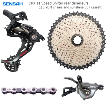  SENSAH CRX MTB 11 Viteza Groupset 11s Maneta Schimbătorului de viteze + Spate Derailleur 42/46/50T Casetă YBN X11 lanț Pentru Biciclete de Munte M8000