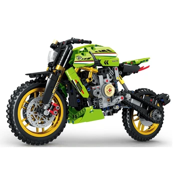  640pcs Tech Motociclete Model de Masina Blocuri de Masina de Curse de Viteză Vehicul de Oraș MOC Motocicleta Cărămizi Truse de Jucarii Pentru Copii