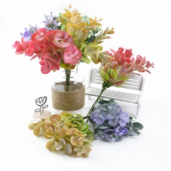  6pcs Frunze de Eucalipt Plante Artificiale Vaze pentru Decorațiuni de Crăciun Decorativ Coroană de Flori Diy Cadou de Anul Nou Meserii