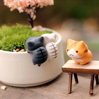  6pcs/lot Kawaii Cat de BRICOLAJ Gradina Decor Pisici Meserii Noutate Jucării Miau Mascota Mini Figurine din PVC Figura Jucărie Copil Cadouri LTT9429