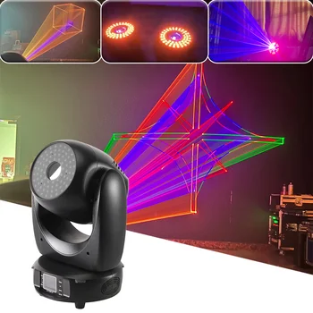  YUER 8W RGB în Mișcare Cap Laser Proiector 30Kpps Scanare Deschidere a CONDUS Ajuta Pentru Bar DJ Disco Etapă DMX 512 Auto Moduri de Muzică RDM