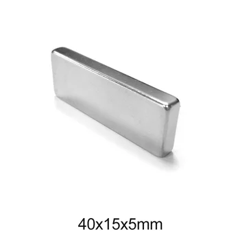 5~20BUC 40x15x5 mm Magnet Neodim foarte Puternic 40mm*15mm Bloc Magneți Permanenți 40x15x5mm foaie de Magnet Puternic 40*15*5 mm