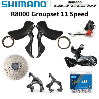  Shimano ULTEGRA R8000 Groepset 2x 11 viteze, 11S Rutier Biciclete Saboți Schimbator MANETA Mecanice, Frâne pe Jantă ORIGINALĂ