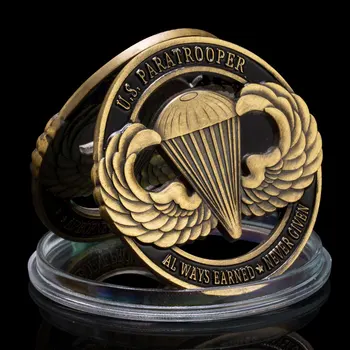  Statele Unite Ale Americii Parașutist Suvenir Bronz Placat Cu Monede De Colectie Aer Moneda Întotdeauna Câștigat Monede Comemorative