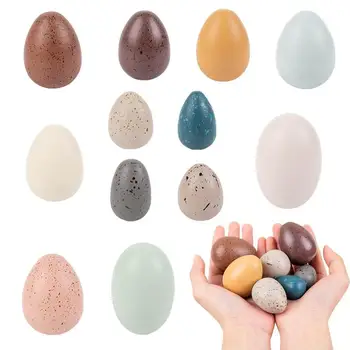  Ouă false 12buc/set Artificiale Ouă de Păsări de Lemn Fals Ouă de Paști Pentru Copii Joc DIY Bucătărie Ambarcațiunile de Podoabă Jucărie Alimente