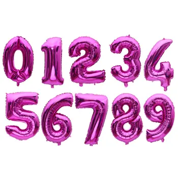  1 BUC 16 32inch Numărul de Balon Negru Sampanie Rose Red Număr de Aluminiu Baloane Folie Baby shower Fericit Ziua de naștere Petrecere de Nunta