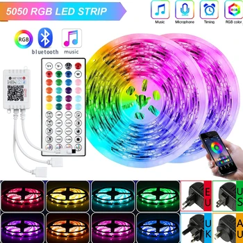  24V LED Strip Lumini Bluetooth RGB 5050 LED Tip cu Aplicație de Control USB de Sincronizare Muzica TV de Fundal Iluminat pentru Dormitor 1M-50M