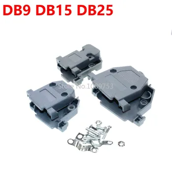  5PCS/LOT DB9 DB15 DB25 DB37 de Plastic Coajă DB serial seria shell Conectori DB9
