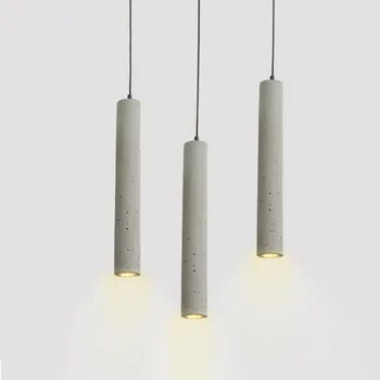  1 buc Moderne Pandantiv Lumini Industriale Lampa de Beton de Ciment Conductei Cilindrului de Bucătărie Lumini Magazin-Bar Contra Insula de Iluminat
