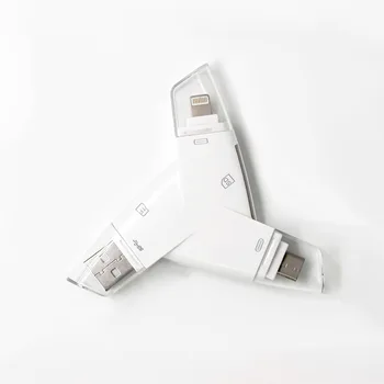  OTG10 Multi Funcția de Cititor de Carduri 4 în 1 (Fulger Micro USB de Tip C USB-A) pentru TF și Cititor de Carduri SD Y Stil cu AP