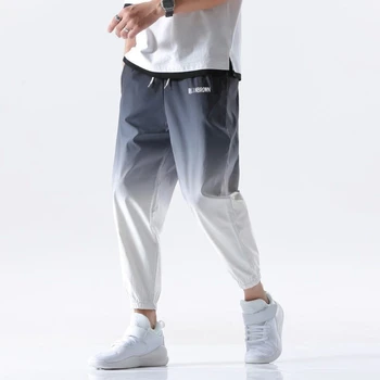  2022 Noi Hip Hop Streetwear Jogging Pantaloni Barbati Casual Cargo Pant Pantaloni De Strada De Mare Talie Elastic Culoare Gradient Harem Pant Om