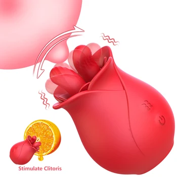  Rose Vibrator Toy Limba Linge Mamelonul Vagin Masaj Vibrator sex Feminin Stimulator Clitoris Jucarii Sexuale pentru Femei Intimă Accesorii