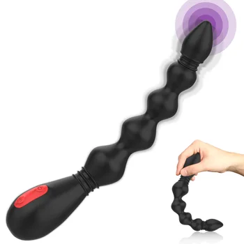  Flexibil Anal Plug Puternic Anal Margele Vibrator De Prostata Stimulator Silicon Anal Formare Jucărie Sexuală 9 Frecvența Dop De Fund