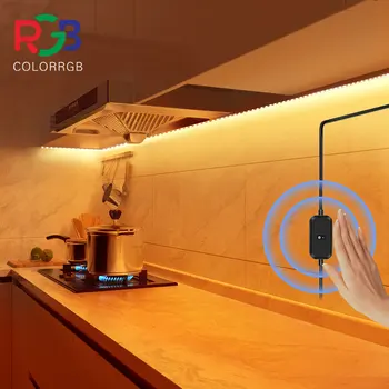  ColorRGB, Mișcare LED Backlight LED TV de Bucătărie Benzi cu LED-uri ,de Mână Matura Flutura PE PE Senzorul de Lumină cu diodă lumini,5V USB Alimentat