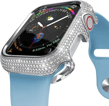 Carcasa de Metal Pentru Apple watch caz 45mm 44mm 41mm 40mm Seria 8 7 6 5 4 SE diamant de Lux capac de protecție iWatch 3 42mm 38mm shell