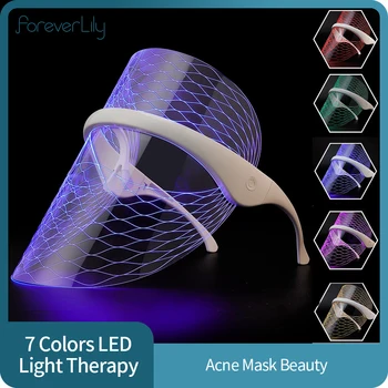  7 Culori Foton de Lumină LED Foton Anti Acnee, Riduri Întinerire Masca de Frumusete Faciale Spectrometru Ușura de Îngrijire a Pielii