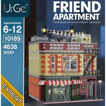  Nevoia de 4638pcs MOC 10189 Street View City Model de Serie Prieteni Apartament Central Constructii Modulare Cadou Blocuri