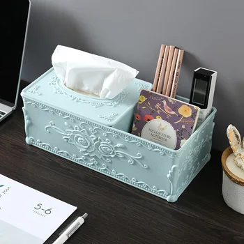  Stil European sculptate cutie de tesut, living, masă de cafea, sertar, cutie, desktop acasă șervețel cutie, țesut cutie de depozitare