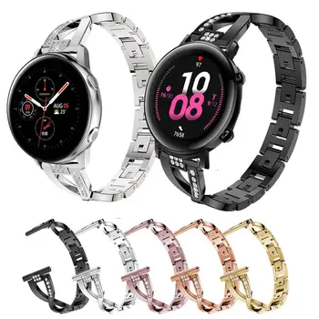  brățară de metal Pentru Samsung Galaxy watch active 2 44mm 40mm Cristal Curea de Ceas Brățară Pentru ceas Huawei GT 2 42mm Trupa Încheietura mâinii