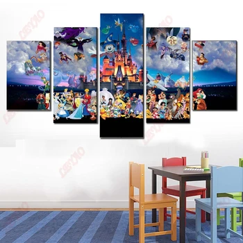  Personaje Disney Magic Kingdom Diy Diamant Pictura Kituri De Cinci Piese Multi-Imagine Full Diamond Broderie Vânzare Diamant Mozaic