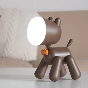  Pup Led-uri Drăguț Lampa de Noapte pentru Copii 1200mAh Acumulator ELAN Lumini de Noapte pentru a Regla Luminozitatea lampă de masă pentru Acasă în Dormitor