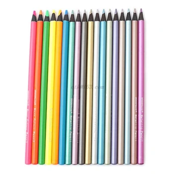  12Pcs Metalice, Non-Toxice Creioane Colorate+6 Fluorescente de Culoare Creioane pentru Desen Schiță