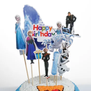  1buc/lot mulți ani Frozen Elsa tort joben Party Decor Copii Tort Fân Pentru Fete Ziua de nastere Decor Anniversaire Tort Consumabile