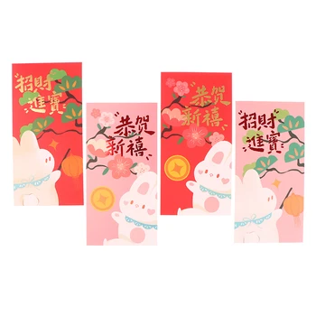  2023 Norocos Roșu Pachet De Anul Nou Chinezesc Rosu Pachete Anul Iepurelui Plic De Desene Animate Tradiționale Plicul Norocos Hong Bao
