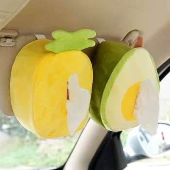  1 buc 18cm Moale Desene animate Pepene verde Ananas Avocado Umplute Plus Cutie de Tesut Pentru Prietenul Cameră Masina Decor Bomboane de Culoare Destul de Hartie