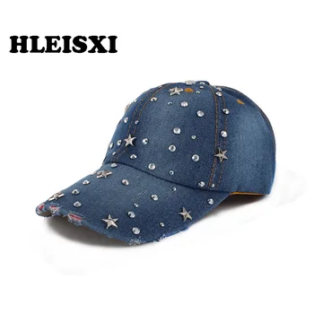  HLEISXI Femeile Adulte Șapcă de Baseball Moda Denim Sepci Unisex Reglabil Brand Pălărie Hip Hop Pălării Design Hip Hop Capota Casual Gorros