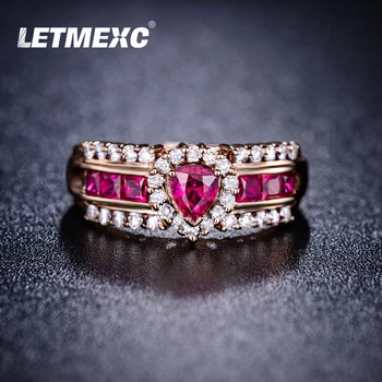 LETMEXC High-End cu Aur de 18K cu Diamante Si Bijuterie Inel de Personalizare Personalizate Inel cu Safir Bijuterii