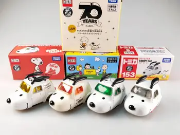  Noi Kawaii Snoopy a 70-a Aniversare de Desene animate Drăguț Câine Aliaj Masina de Jucarie Model de Masina Cadou de Ziua Jucării pentru Copii