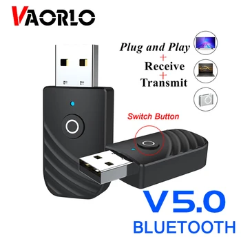  VAORLO 3 in1 Receptor Transmițător Bluetooth 5.0 USB interfata 3.5 MM AUX Plug and Play TV PC-ul de Căști Stereo de Acasă Car Audio HiFi