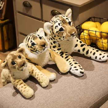  39-58cm Simulare Leu, Tigru, Leopard Jucării de Pluș Decor Acasă Umplute Animale Drăguț Păpuși Moale Ca Perna pentru Copii Băieți Cadou