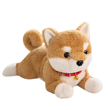  Frumos, Drăguț Pufos Shiba Inu Peluche Jucării Minunat Bell Câine Păpuși, Animale De Pluș Perna Ziua De Nastere Cadou De Crăciun Pentru Copii