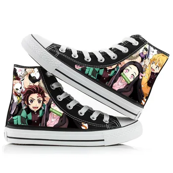  Demon Slayer Imprimare Panza Pantofi de Catifea Anime Japonez Student Bărbați și Femei Unisex Casual Iubitorii de Pantofi Cupluri Pantofi