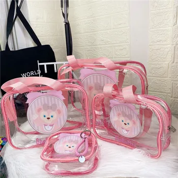 Fierbinte Disney de Desene animate drăguț ShellieMay roz Transparent sac de cosmetice de Călătorie portabil articole de toaletă sac de depozitare Baie geanta pentru Fata
