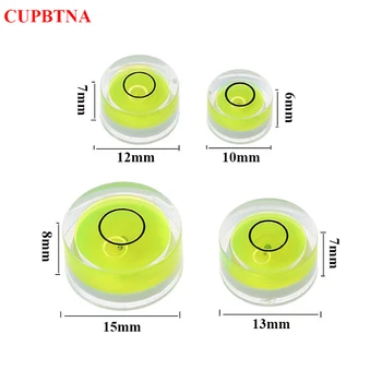  CUPBTNA 4buc Verde Rotund Taur-seye Precizie Mini nivela Set Balon Inclinometer Cerc cu Bule de Nivelare Orizontală Bubble