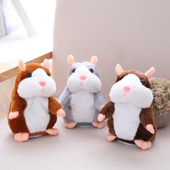  Dropshipping Promovare 15 cm copii Sweet Talking hamster Vorbesc de Înregistrare a Sunetului Repeta de Pluș drăguț hamster animal de Jucării