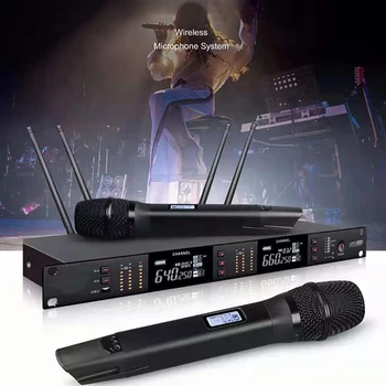  Paulkitson MK-951True Diversitatea Digital Sistem de Microfon Wireless Profesional de Performanță Microfon UHF Dual Channel MIC