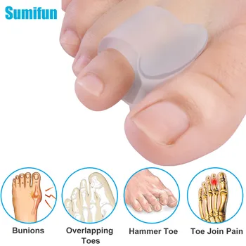  2 buc Gel de Silicon Moale Tep Separator de Hallux Valgus Inflamație la picior Distanțiere Suprapunerea Degetului mare de la Picioare Corector Picior de Îngrijire Instrumente de Îngrijire a Sănătății
