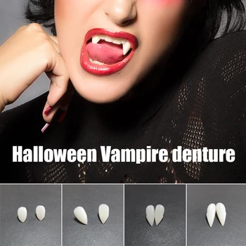  4 Dimensiunea Vampiri Dinti Colti Proteza de Groază Dinți Falși pentru Machiaj de Halloween Petrecere de Cosplay Recuzită Costum de Vacanță DIY Decoratiuni