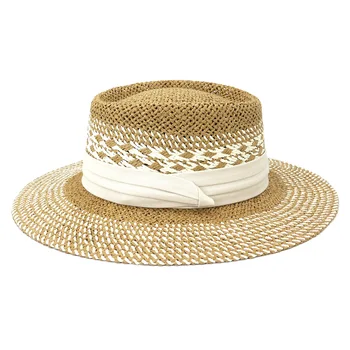  2021 Noi De Vara Femei Margine Largă De Iarbă De Mare Pălărie De Paie De Moda Lady Kentucky Derby Pălării De Soare Luntraș Panama Plajă Capac