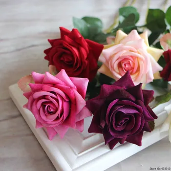 1 BUC francez Romantic Artificiale Flori de Trandafir DIY Catifea de Mătase cu Flori pentru Petrecerea Acasă Nunta Decor de Vacanță