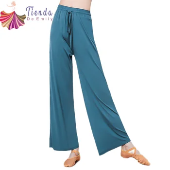  Dans clasic Pantaloni Femei Dans Modern Largi Picior Pantaloni Moale Confortabil Yoga Corpul Rima Trainning Pantaloni Cordon Elegant 3XL