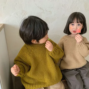  MILANCEL Haine pentru Copii Pulover Solid pentru Frații și Surorile, Copiii coreeană Uza Fete Pulovere