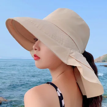  Femei Pălării De Vara Noi Gât De Protecție De Protecție Solară Pălării De Soare Margine Largă Capace Găleată Pălărie Gorros Doamnelor Ciclism În Aer Liber Beach Hat